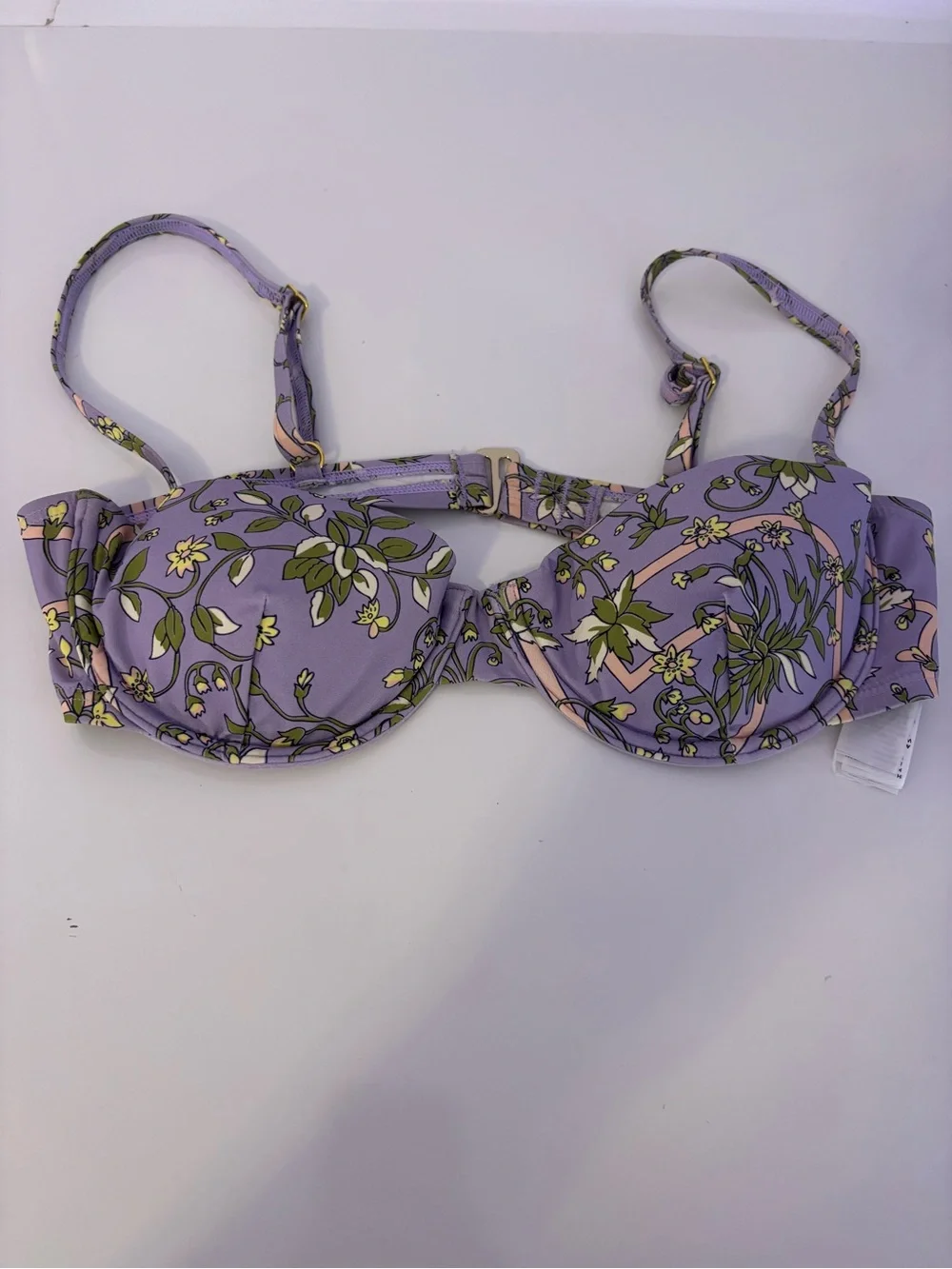 Tory Burch XS Lilac Floral Swim Top